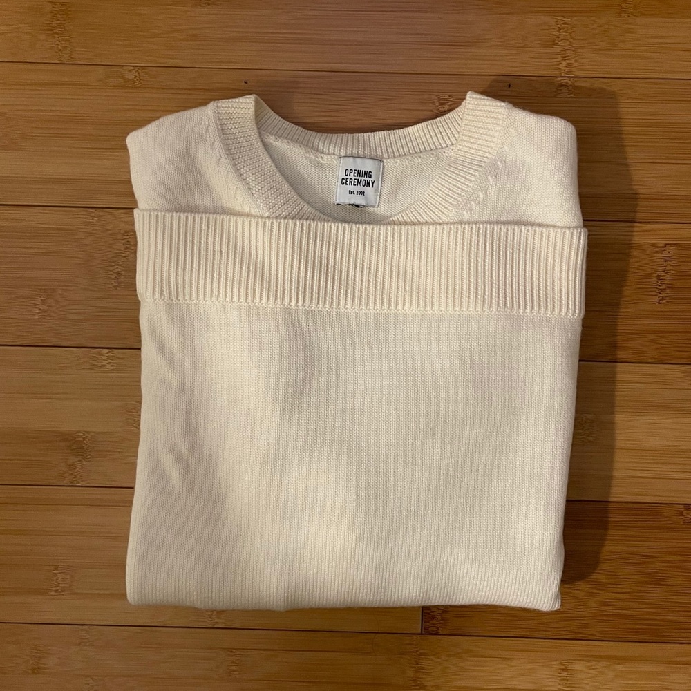 Opening Ceremony White Wool Sweater Size M